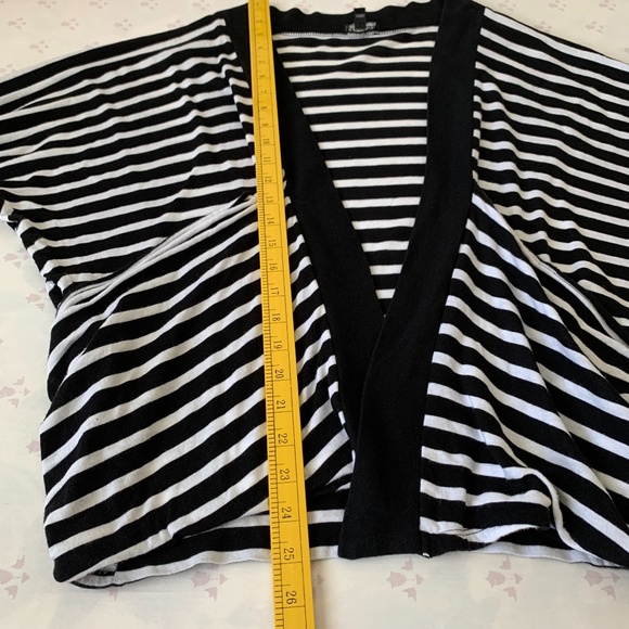 Express Striped Open Cardigan XS Dolman Sleeve with pockets - Picture 5 of 6